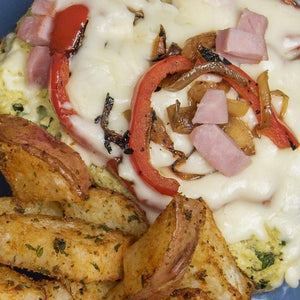 Ham, Pepper and Onion Baked Omelet